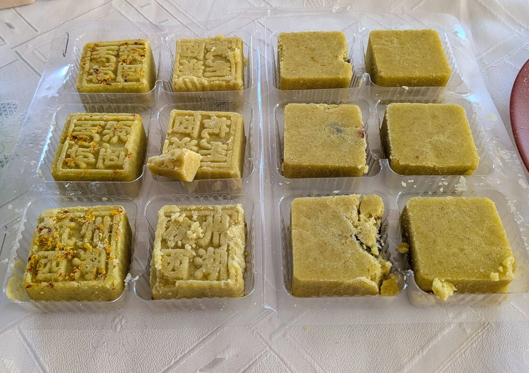 Tea infused bean cakes