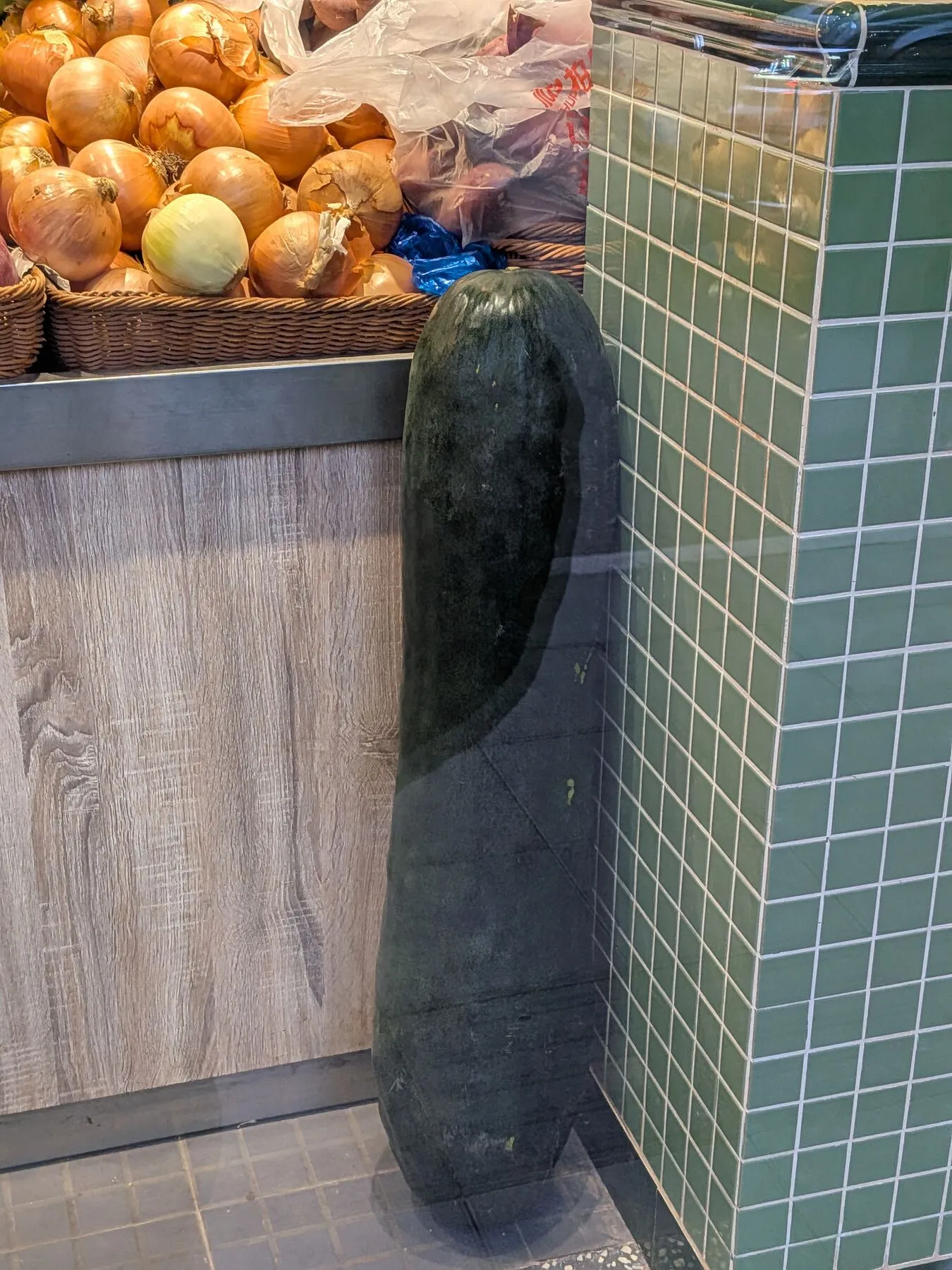 I giant cucumber I spotted in a shop in Tianzifang