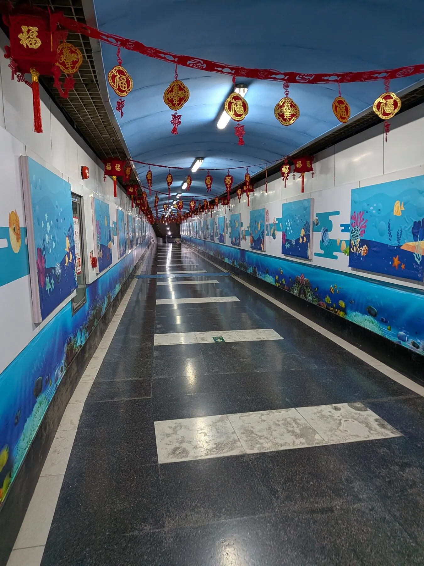 The entrance of the underwater tunnel