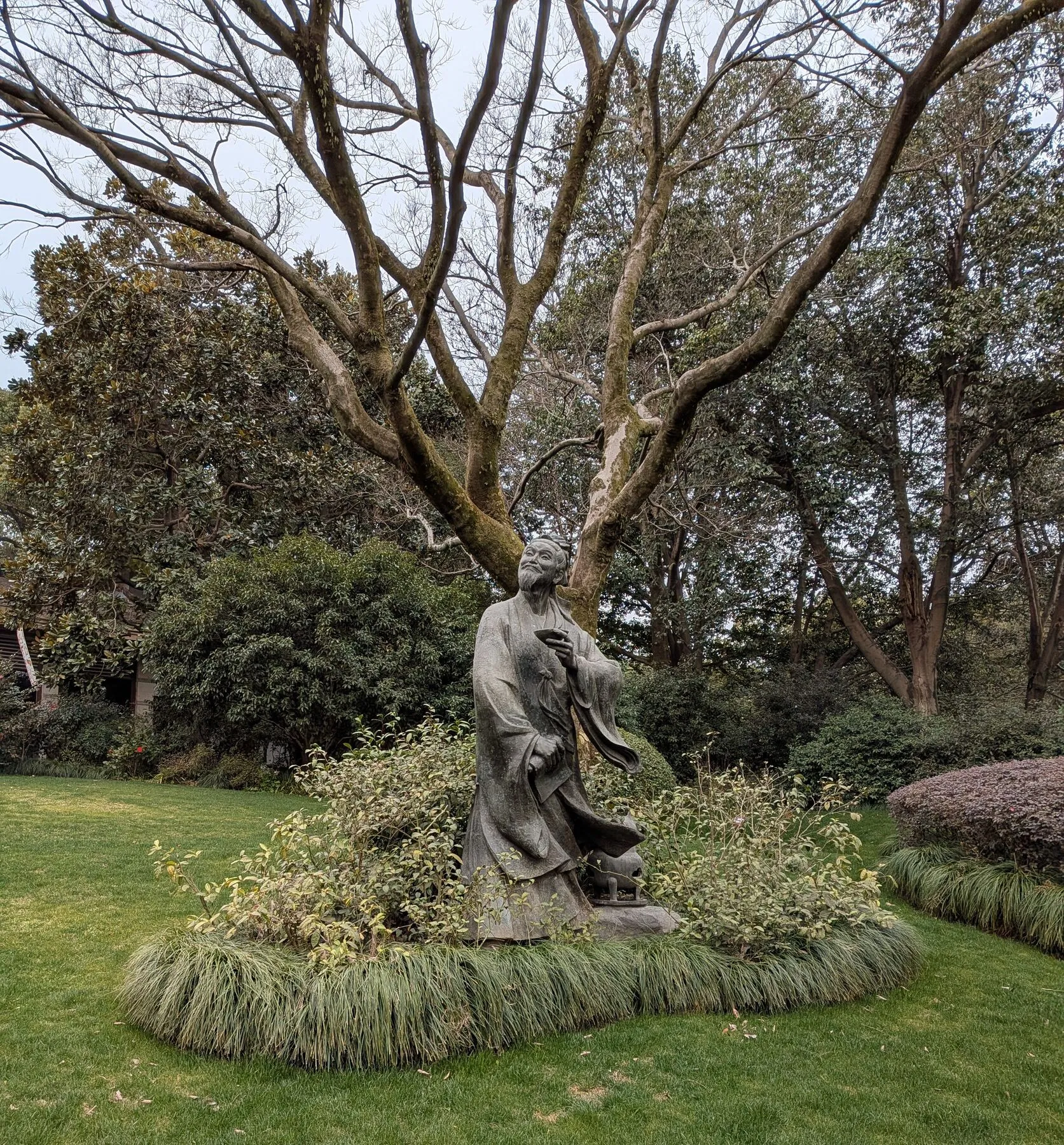 A statue of the tea sage Lu Yu