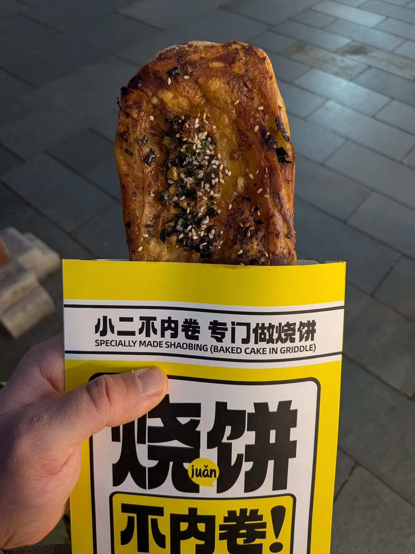 Flaky pastry with beef sauce